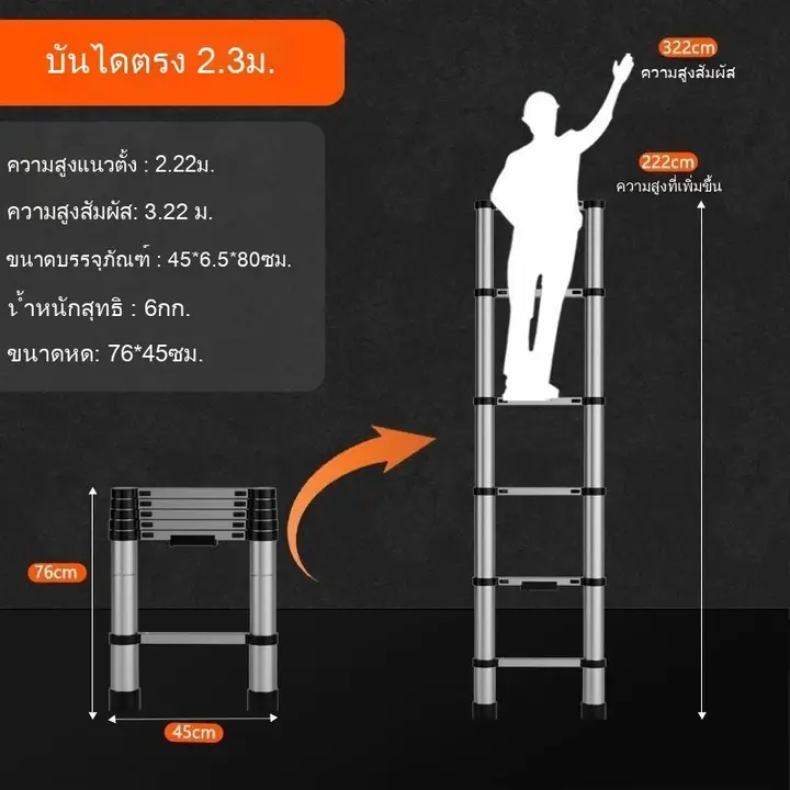 บันไดตรง2.3เมตร