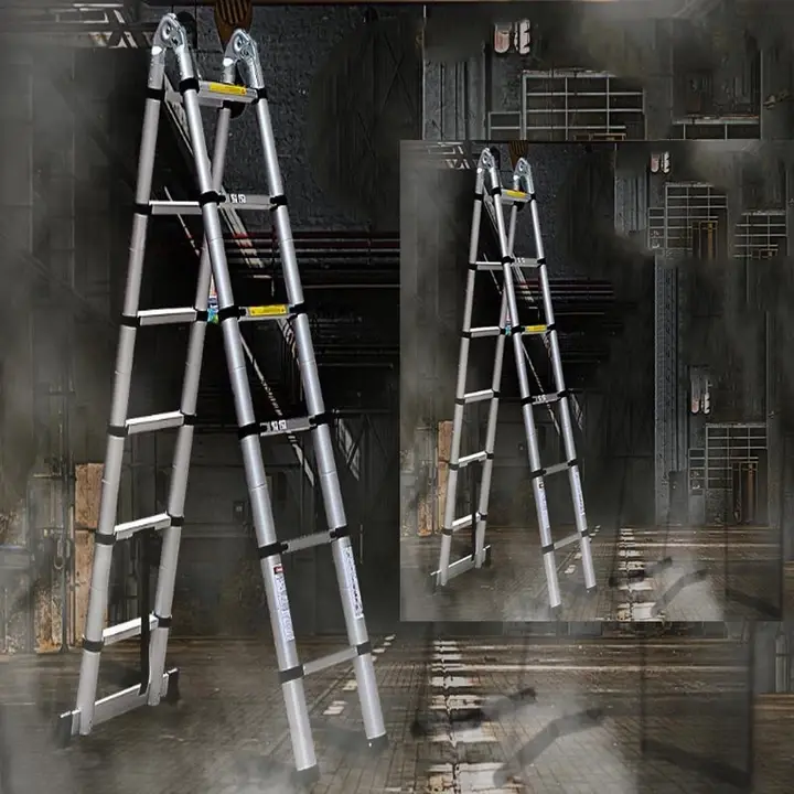 บันไดบันได บันไดพับได้ บันไดช่าง บันไดอลูมิเนียม บันไดยืดหด บันไดเอนกประสงค์aluminum ladder3.2Meter รูปที่ 4