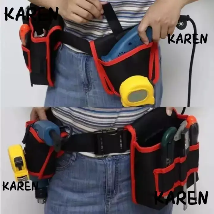 กระเป๋าเครื่องมือ KARENGOODS กระเป๋าเครื่องมืออเนกประสงค์สําหรับงานหนัก แบบพกพากันน้ํา ดีไซน์กะทัดรัด กระเป๋าเครื่องมือพกพาขนาดเล็กสําหรับช่างช่างไฟฟ้า รูปที่ 5