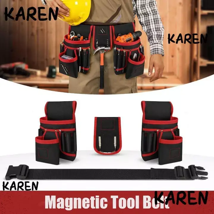 กระเป๋าเครื่องมือ KARENGOODS กระเป๋าเครื่องมืออเนกประสงค์สําหรับงานหนัก แบบพกพากันน้ํา ดีไซน์กะทัดรัด กระเป๋าเครื่องมือพกพาขนาดเล็กสําหรับช่างช่างไฟฟ้า รูปที่ 2