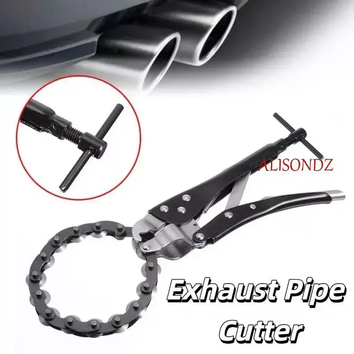 เครื่องมือตัดไอเสีย 3/4 ถึง 3-1/4 ท่อโซ่ Plier เครื่องมือไอเสีย Tailpipe เครื่องตัดสําหรับช่างช่างช่าง jiwvn รูปที่ 3