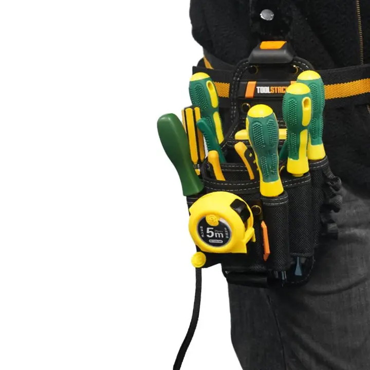 TOOLS TSK-36-M10 กระเป๋าเครื่องมือขนาดกลาง | ช่างกระเป๋าออแกไนเซอร์เครื่องมือหลายกระเป๋าพร้อมคลิปหนีบเข็มขัด | กระเป๋าเครื่องมือกันน้ํา อ็อกซ์ฟอร์ด ทนทานสําหรับช่างไฟฟ้า,ช่าง, ทําเอง (เครื่องมือ 1 ชิ้น รูปที่ 7