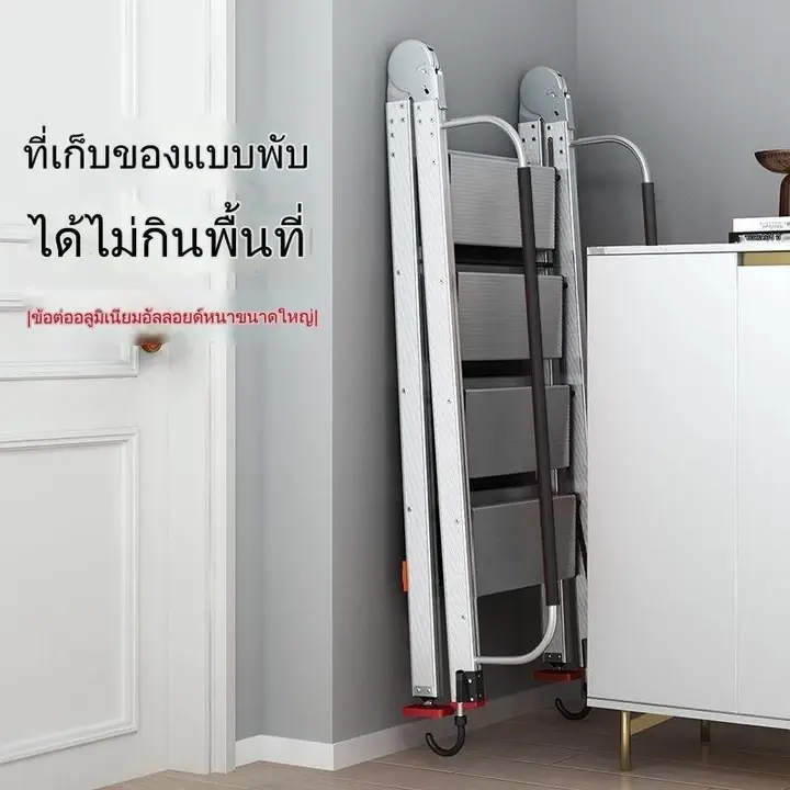 บันไดห้องใต้หลังคากันลื่นบันไดบ้านพับบันไดก้างปลาบันไดกลางแจ้งอลูมิเนียมหนาบันได บันไดเอนกประสงค์ รูปที่ 6