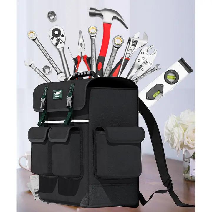 TOPTOOL เครื่องมือแบบพกพา,มัลติฟังก์ชั่หลายกระเป๋าช่างไฟฟ้ากระเป๋าเครื่องมือบํารุงรักษา,กันน้ําความจุขนาดใหญ่ผ้ากระเป๋าเข็มขัดเครื่องมือสําหรับช่างไฟฟ้าDIY,Autmotive รูปที่ 6