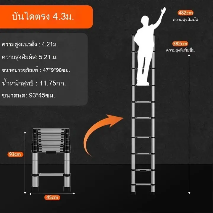 บันไดตรง4.3เมตร