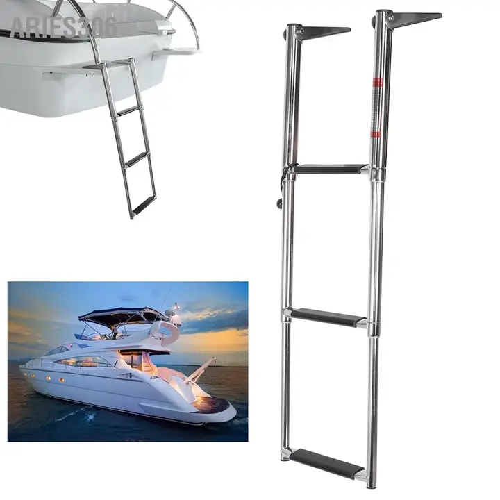 【ขายร้อน】บันไดสแตนเลส ทางทะเล บันไดลงเรือ บันไดดาดฟ้า บันไดพับได้ บันไดยืดหดได้ เรือ บันไดขึ้นเรือ บันได แผ่นวางเท้า