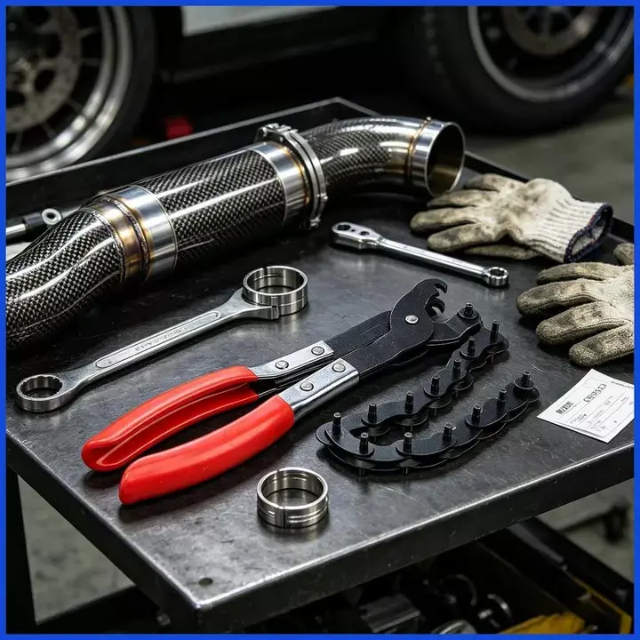 ตัดไอเสียเครื่องมือ 3/4 ถึง 3-1/4 ท่อโซ่ Plier เครื่องมือยานยนต์ Tailpipe เครื่องตัดสําหรับช่างช่างช่าง bantkph รูปที่ 6