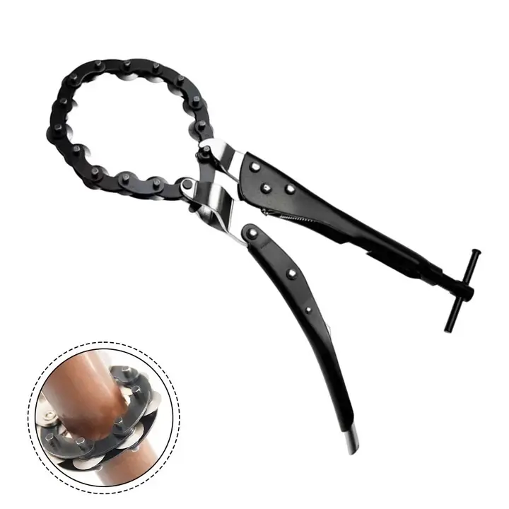 เครื่องมือตัดไอเสีย 3/4 ถึง 3-1/4 ท่อโซ่ Plier เครื่องมือไอเสีย Tailpipe เครื่องตัดสําหรับช่างช่างช่าง jiwvn