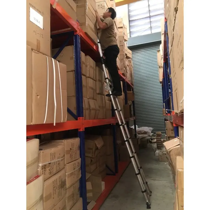 บันไดบันได บันไดพับได้ บันไดช่าง บันไดอลูมิเนียม บันไดยืดหด บันไดเอนกประสงค์aluminum ladder3.2Meter รูปที่ 2