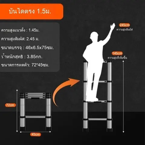 บันไดตรง 1.5 เมตร